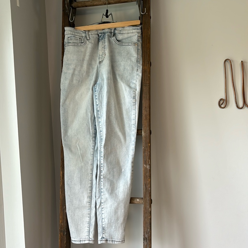 Banana Republic high rise skinny light wash jeans size 10